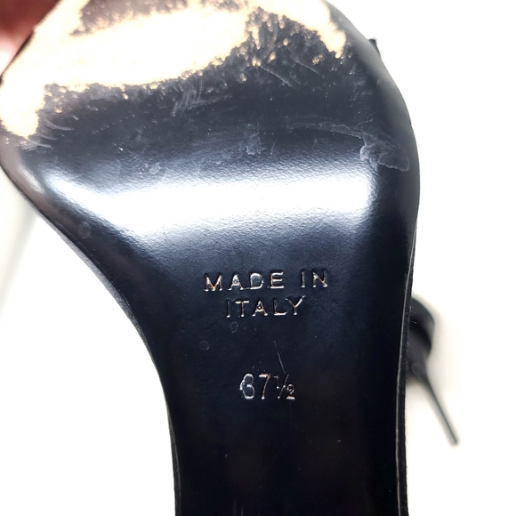 Rene Caovilla Black Velvet Stiletto Sandal Heels - Picture 8 of 11